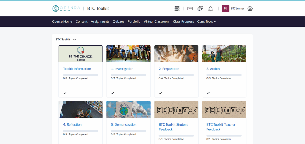 Be The Change Toolkit Homepage